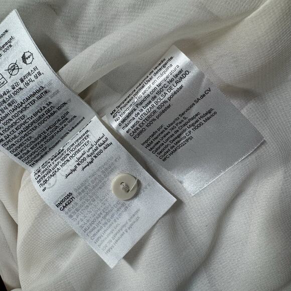 H&M Dress Women M Satin Floral Maxi Lined Halter Keyhole Romantic Wedding Guest - Picture 13 of 15